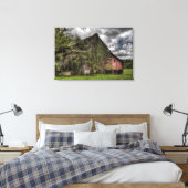 Alte Weinberge in ländlichen Gegenden Roter Stall Leinwanddruck (Insitu (Schlafzimmer))