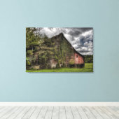 Alte Weinberge in ländlichen Gegenden Roter Stall Leinwanddruck (Insitu (Holzboden))