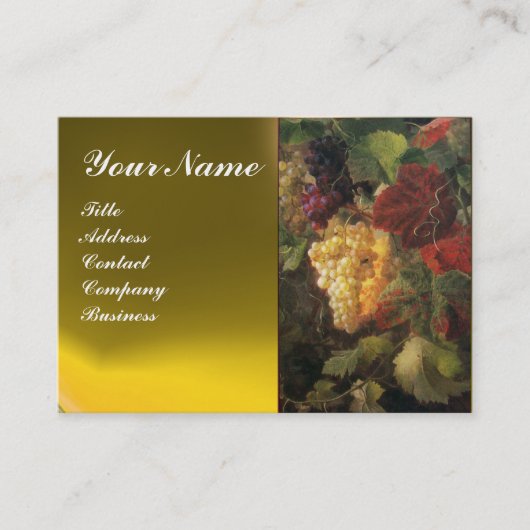 ALTE WEINHALTUNG, WEINVERSUCHUNG PARTY-MONOGRAMM VISITENKARTE (Vorderseite)