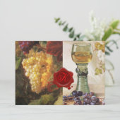 ALTE WEINRÜSTE PARTY ROTES WAX SIEGEL EINLADUNG (Stehend Vorderseite)