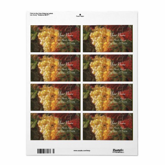 ALTE WEINWEINRÜSTUNG PARTY ETIKETTEN (Vorne)