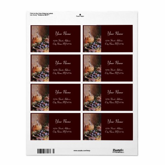 ALTE WEINWEINRÜSTUNG PARTY ETIKETTEN (Vorne)