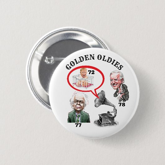 Alte Weiße Männer für den Präsidenten Button (Vorne & Hinten)