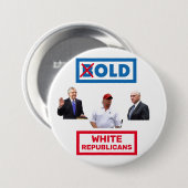 Alte weiße Republikaner Button (Vorne & Hinten)