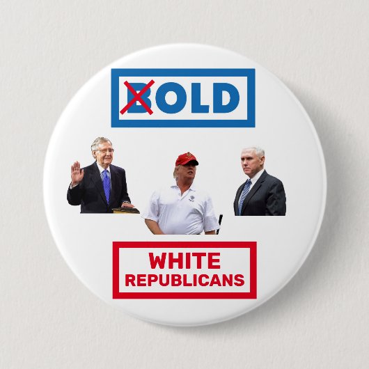 Alte weiße Republikaner Button (Vorderseite)