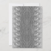 Alte weiße Spitzen, graues Holz Silberhochzeit Einladung (Rückseite)