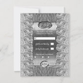 Alte weiße Spitzen, graues Holz Silberhochzeit Einladung (Vorderseite)