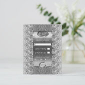 Alte weiße Spitzen, graues Holz Silberhochzeit Einladung (Stehend Vorderseite)