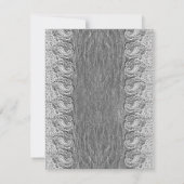 Alte weiße Spitzen, graues Holz Silberhochzeit Einladung (Rückseite)