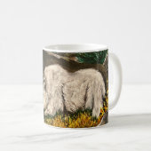 Alte weiße Ziege Kaffeetasse (VorderseiteRechts)