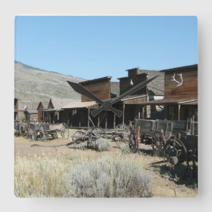 Alte weite quadratische Westuhr Wanduhr