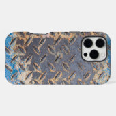 Alte Wellblech-Rosttextur iPhone Hülle (Rückseite (Horizontal))