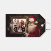Alte Welt | Add-Your-Foto | Luxe Christmas Geschenkanhänger (Vorderseite (Horizontal))