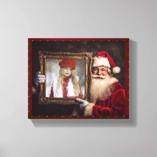 Alte Welt | Add-Your-Foto | Luxe Christmas Leinwanddruck (Vorderseite)