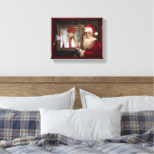 Alte Welt | Add-Your-Foto | Luxe Christmas Leinwanddruck (Insitu (Schlafzimmer))