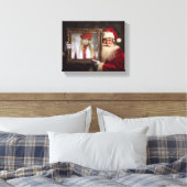 Alte Welt | Add-Your-Foto | Luxe Christmas Leinwanddruck (Insitu (Schlafzimmer))