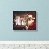Alte Welt | Add-Your-Foto | Luxe Christmas Leinwanddruck (Insitu (Holzboden))
