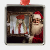 Alte Welt | Add-Your-Foto | Luxe Christmas Ornament Aus Metall (Vorne)