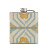 Alte Welt dekoratives Fliesenmuster Flachmann (Rückseite)