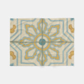 Alte Welt dekoratives Fliesenmuster Fleecedecke (Vorderseite (Horizontal))