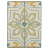 Alte Welt dekoratives Fliesenmuster Klemmbrett (Rückseite)