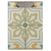 Alte Welt dekoratives Fliesenmuster Klemmbrett (Vorderseite)