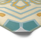 Alte Welt dekoratives Fliesenmuster Poster (Ecke)