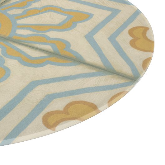 Alte Welt dekoratives Fliesenmuster Schneidebrett (Ecke)