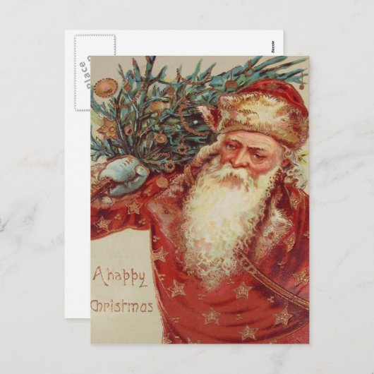 Alte Welt Feiertagspostkarte (Vorne/Hinten)