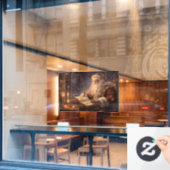 Alte Welt Fensteraufkleber (Café-Fenster)