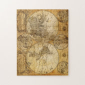 Alte Welt Kontinent-Kartenpuzzlespiel des 17. Puzzle (Vertikal)