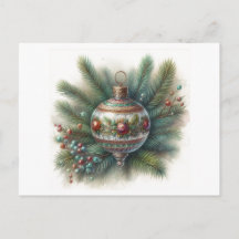 Alte-Welt-Nostalgie mit Tannen-Weihnachtsbaumschmu