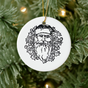 Alte-Welt-Santa-Kreis Keramikornament