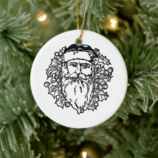 Alte-Welt-Santa-Kreis Keramikornament (Baum)
