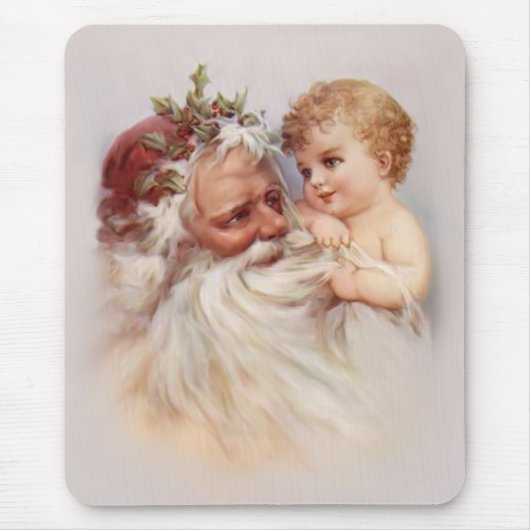 Alte Welt - Santa und Cherub Mousepad (Vorne)