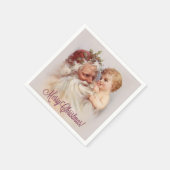 Alte Welt - Santa und Cherub Serviette (Ecke)