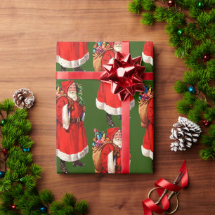 Alte Welt Santa Vintage Weihnachten Geschenkpapier