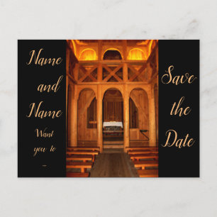 Alte Welt Save the Date Ankündigungspostkarte