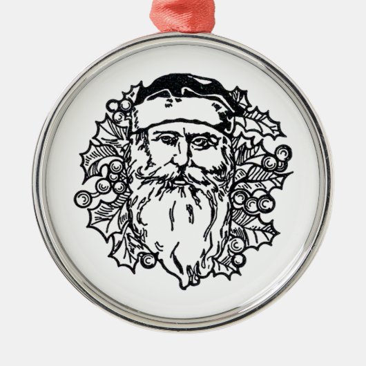 Alte Welt Silbernes Ornament (Vorne)