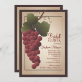 Alte Welt Toskanisches Brautparty Grapevine Einladung (Vorne/Hinten)