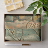 Alte Welt Vater Weihnachten im Schnee mit Geschenk Seidenpapier (Geschenk)