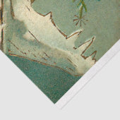 Alte Welt Vater Weihnachten im Schnee mit Geschenk Seidenpapier (Ausschnitt)