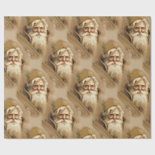 Alte Welt Viktorianischer Weihnachtsmann Geschenkpapier (Flach)