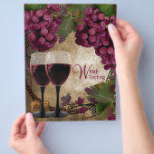 Alte Welt Vintag Rote Weintrauben Flyer Weinverkos (Hand)