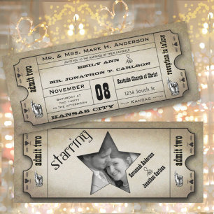 Alte Welt Vintage Mittelalter Ticket Hochzeit Einladung