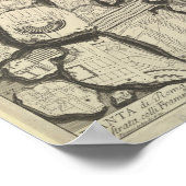 Alte Welt Vintage Römische Karte Zeichnend Poster (Ecke)