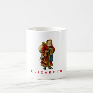 Alte Welt Vintage Weihnachtsmann mit seinem Sack p Kaffeetasse