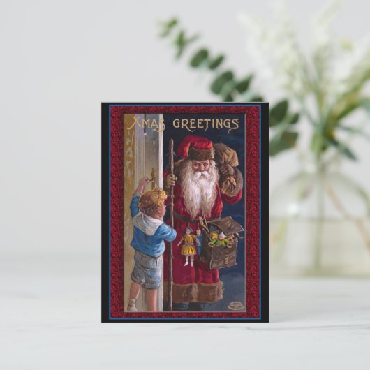 Alte Welt Weihnachten Grüße (Stehend Vorderseite)