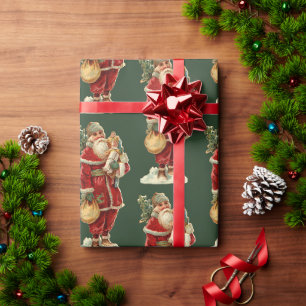 Alte Welt Weihnachtsmann Vintage Weihnachten Gesch Geschenkpapier