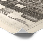 Alte Weltarchitektur Vatikanische Kathedrale Zeich Poster (Ecke)